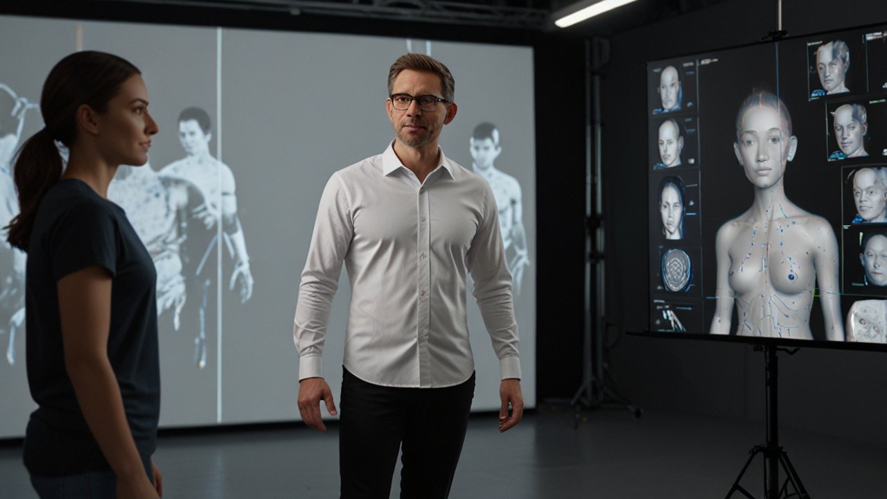 Avatar Technology creating photorealistic digital human representation with accurate facial expressions and movements