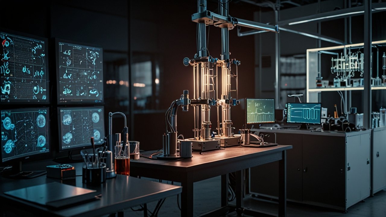 Quantum Sensor device measuring molecular structures with atomic-level precision through quantum entanglement properties