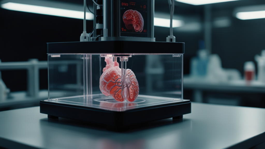 3D Bioprinting machine producing human tissue layer by layer
