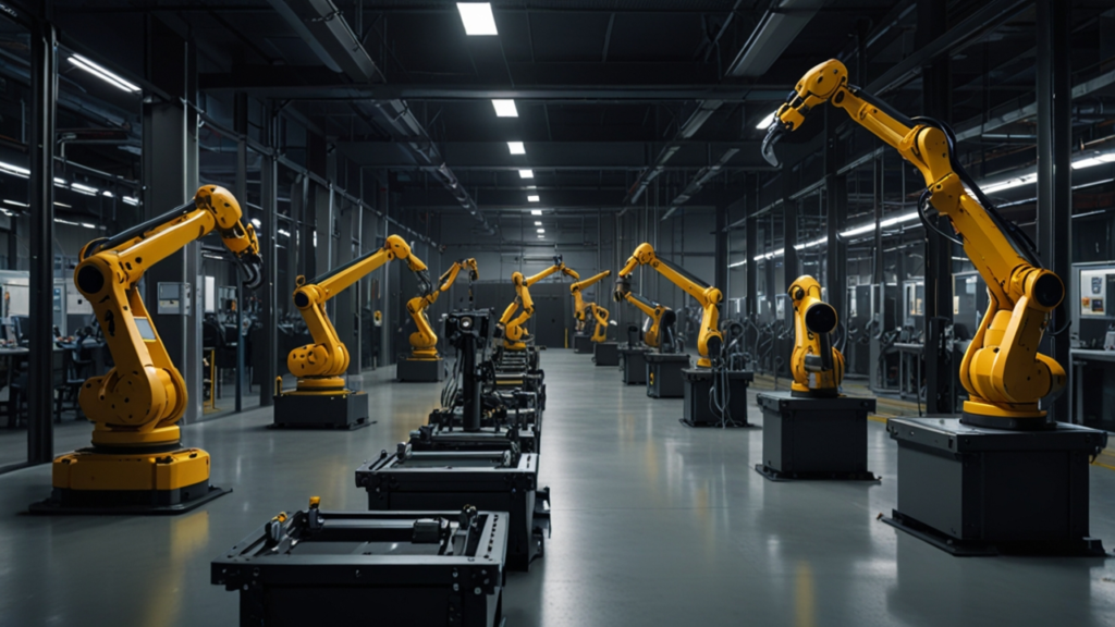 Adaptive Manufacturing facility featuring reconfigurable robotic systems adjusting production processes in real time