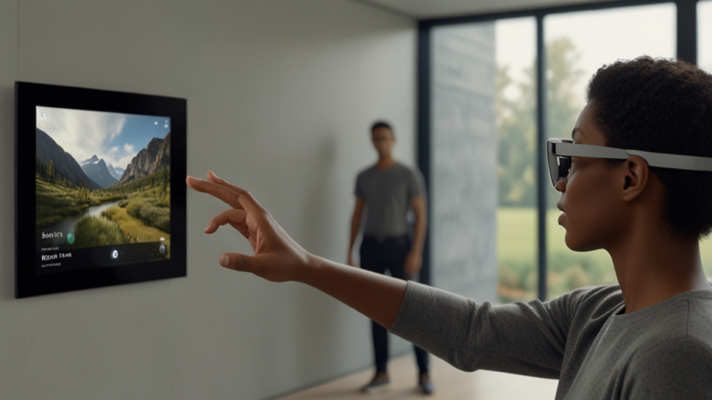Apple Vision Pro headset enabling mixed reality experience with spatial computing interface through premium design