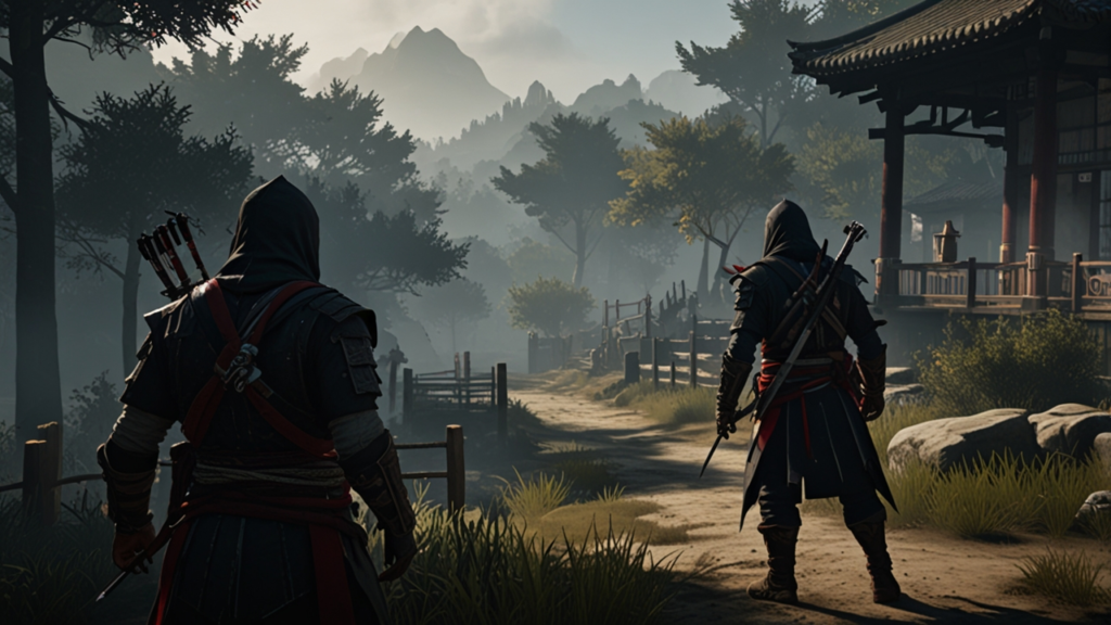 Assassins Creed Shadows game showing immersive historical setting with stealth gameplay and narrative-driven character development