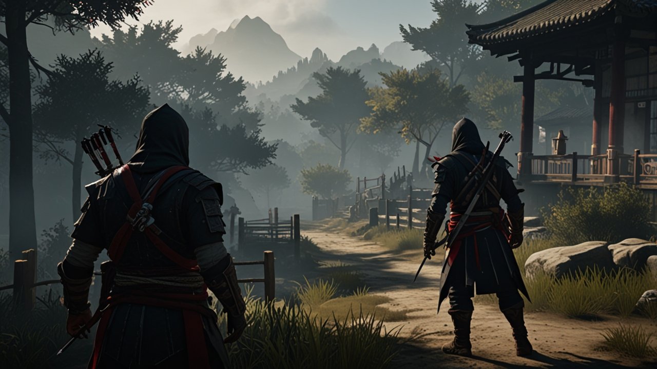 Assassins Creed Shadows game showing immersive historical setting with stealth gameplay and narrative-driven character development
