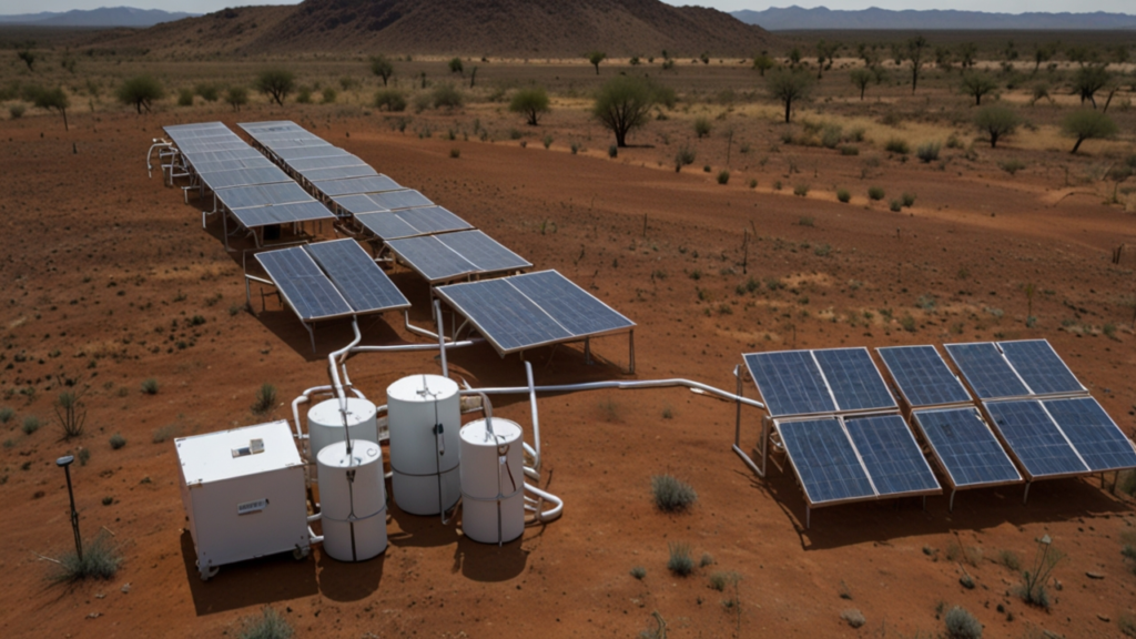 Atmospheric Water Harvesting system extracting drinking water directly from desert air