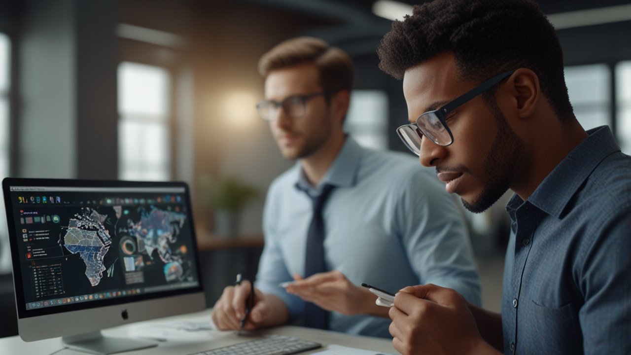 Augmented Reality glasses displaying contextual information overlaid on physical environment