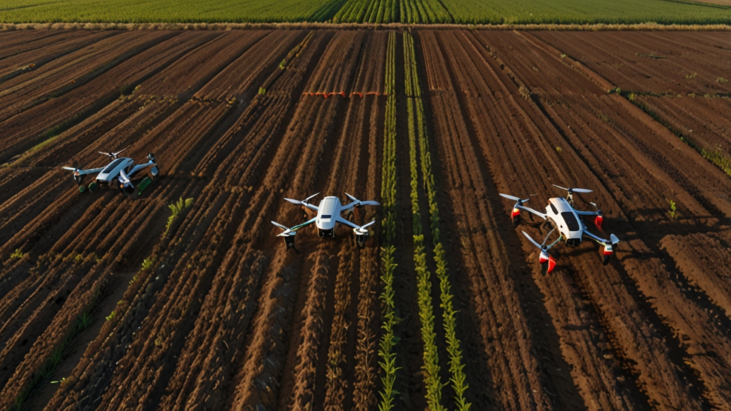 Autonomous Agriculture system operating self-driving farm equipment for crop tending without human operators