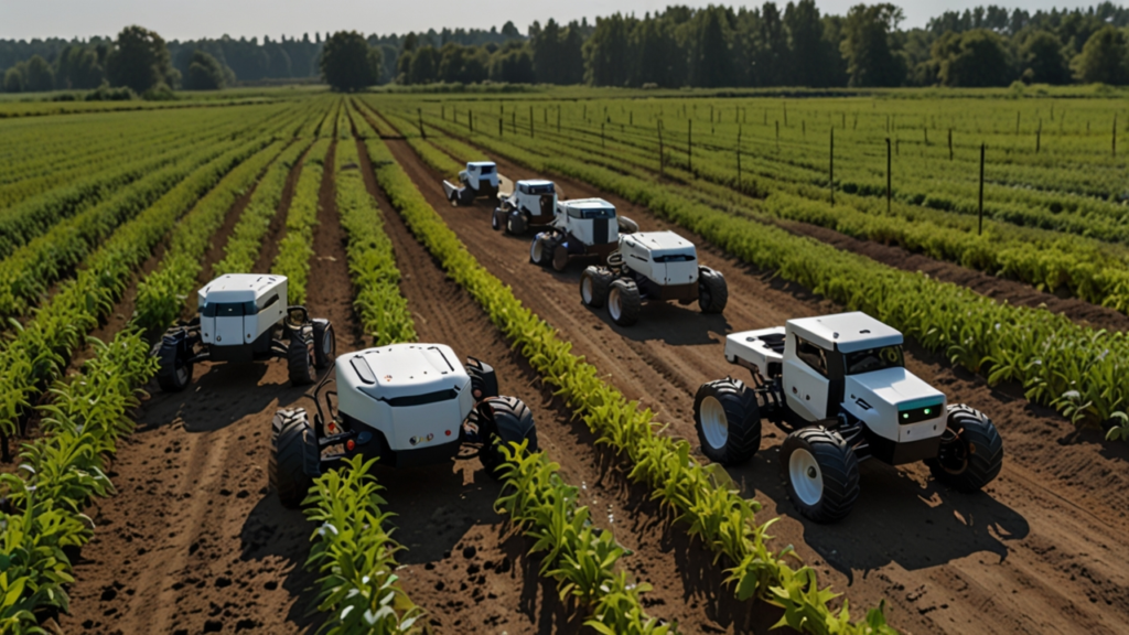 Autonomous Farming robots performing precise field operations with individual plant-level care