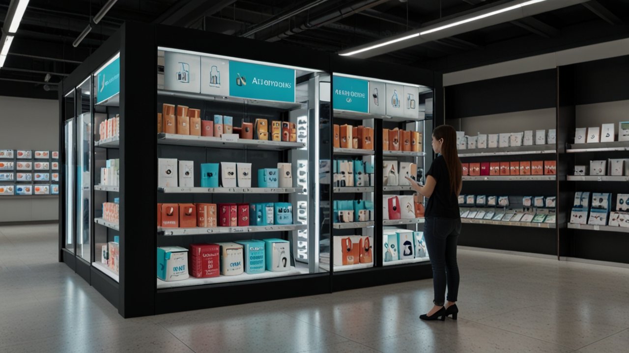 Autonomous Retail environment with customer selecting products tracked by computer vision system