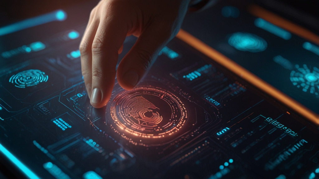 Biometric Payment visualization in futuristic context