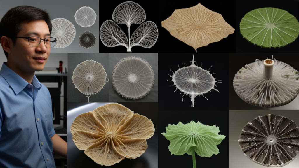 Biomimetic Materials showing microscopic structures inspired by natural biological designs