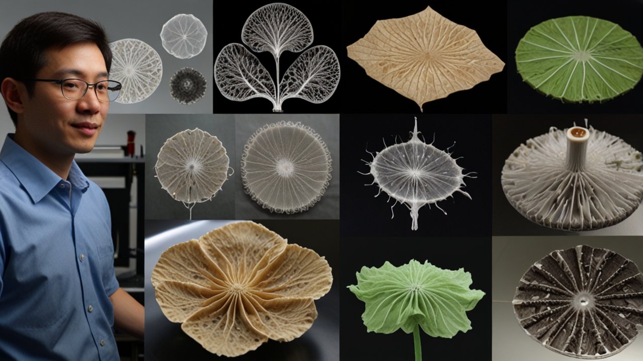 Biomimetic Materials showing microscopic structures inspired by natural biological designs