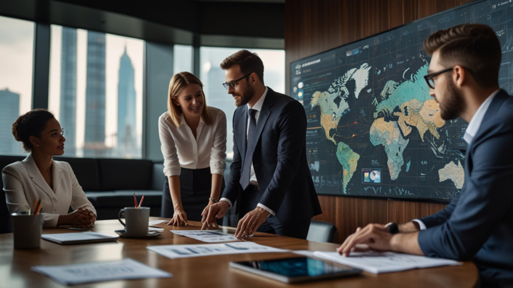 CEOs guiding organizational direction through strategic leadership combining business acumen with technological awareness and future orientation