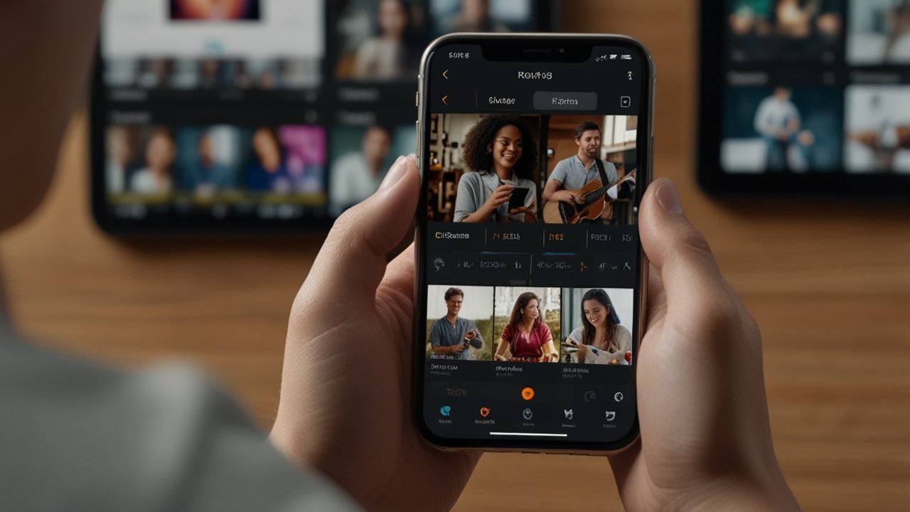 CapCut interface showing mobile video editing platform with professional effects and intuitive timeline manipulation