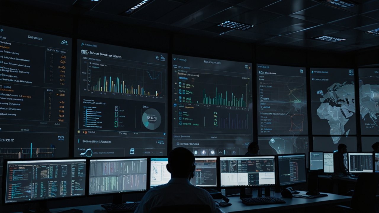 Data security infrastructure displaying encryption protection and access control systems guarding sensitive information