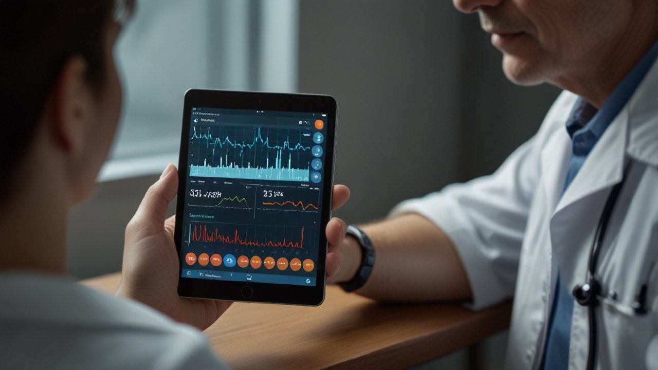 Digital Health platform connecting patients with healthcare providers through secure virtual consultation interface