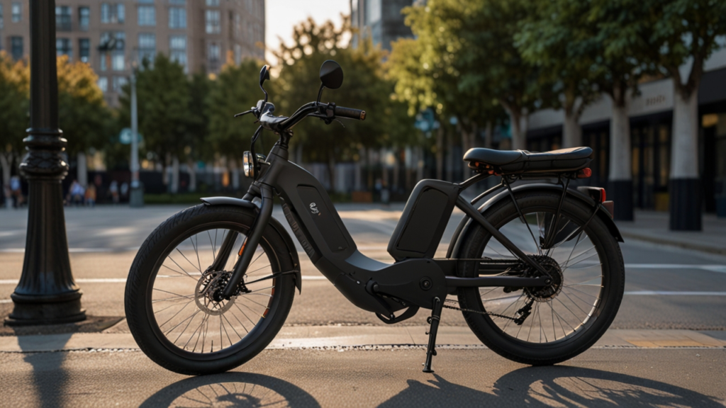 Ebike with integrated electric motor and battery system providing assistance while maintaining traditional bicycle aesthetics