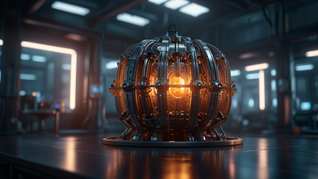Fusion Reactor visualization in futuristic context