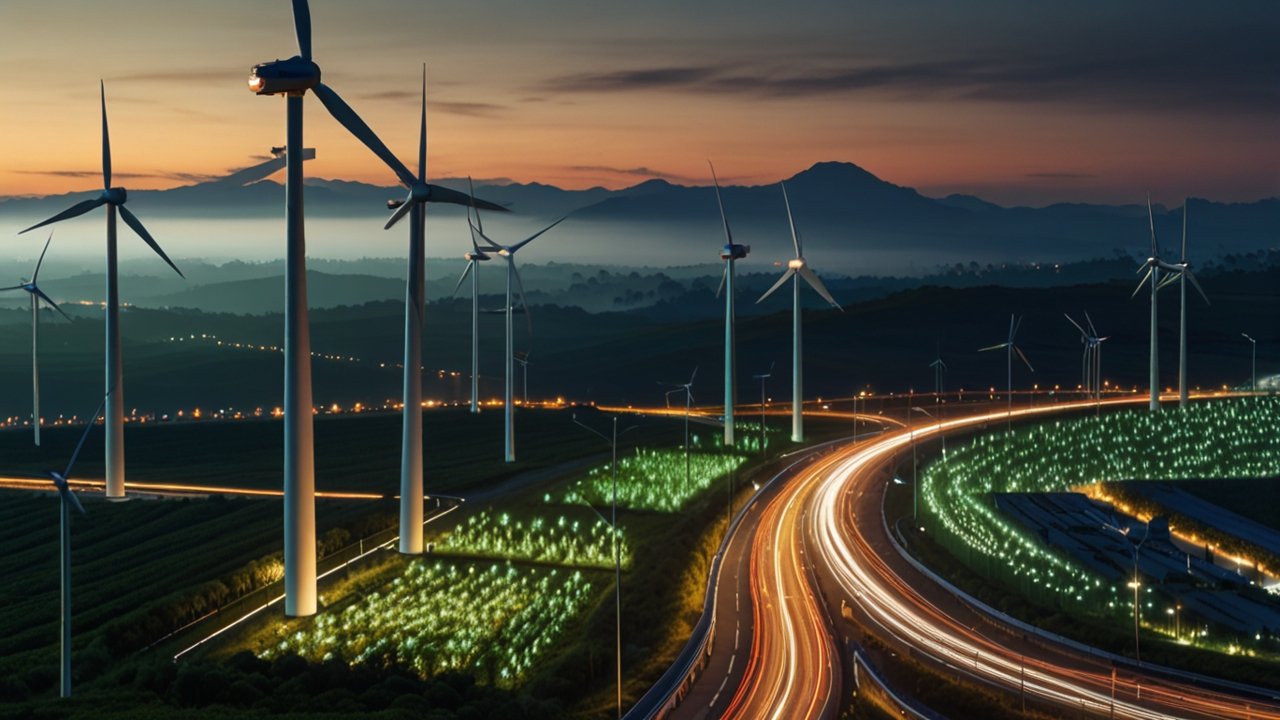 Green Technology showing sustainable innovation application with environmental solution implementation and resource efficiency optimization