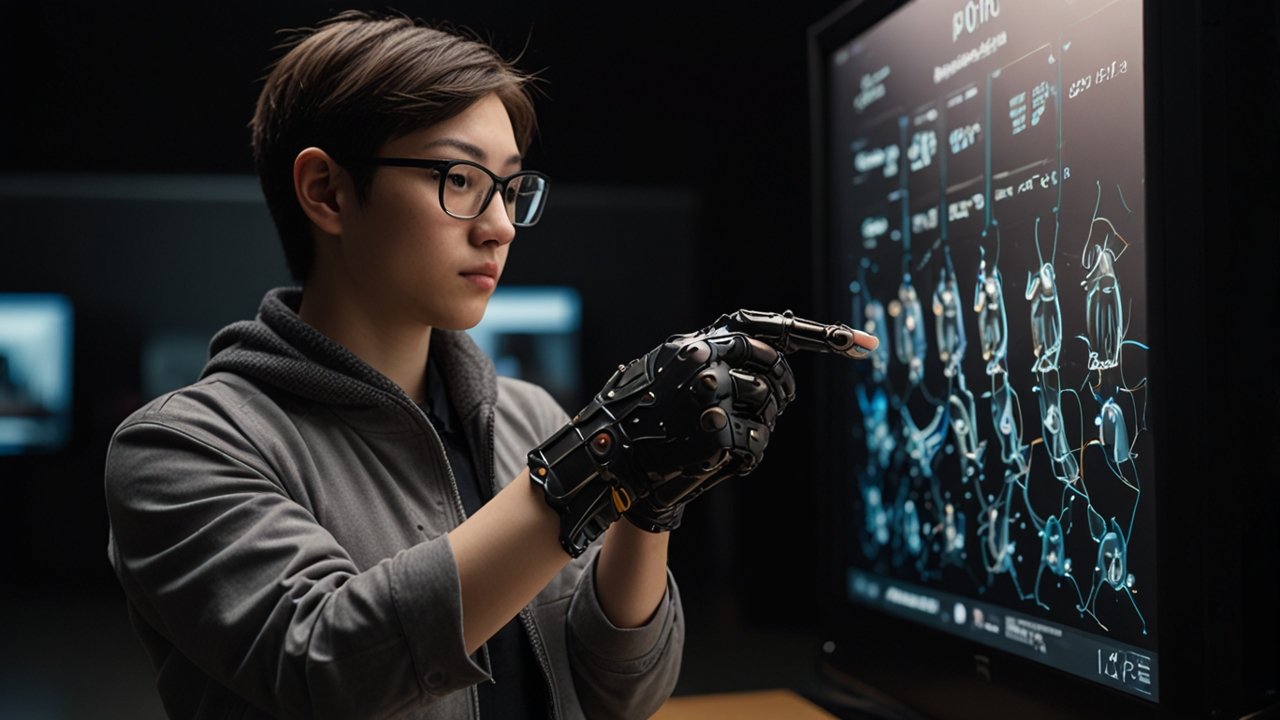 Haptic Feedback gloves providing realistic tactile sensations of virtual objects through precision actuators
