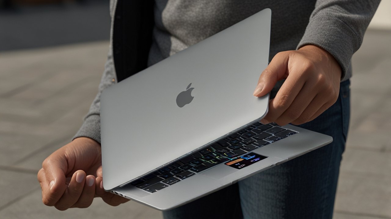 MacBook Air featuring remarkably thin profile with powerful Apple Silicon processor and vibrant Retina display