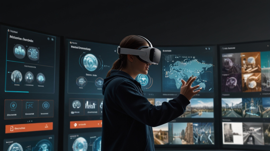 Metaverse Platform showing users interacting within persistent virtual environment