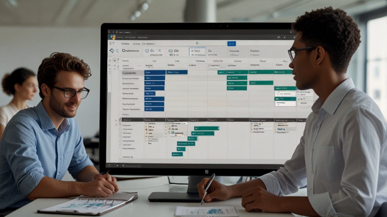 Microsoft Planner interface showing task management system with project organization and team collaboration capabilities
