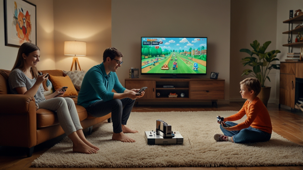 Nintendo characters appearing in innovative gaming formats combining physical and digital interaction models