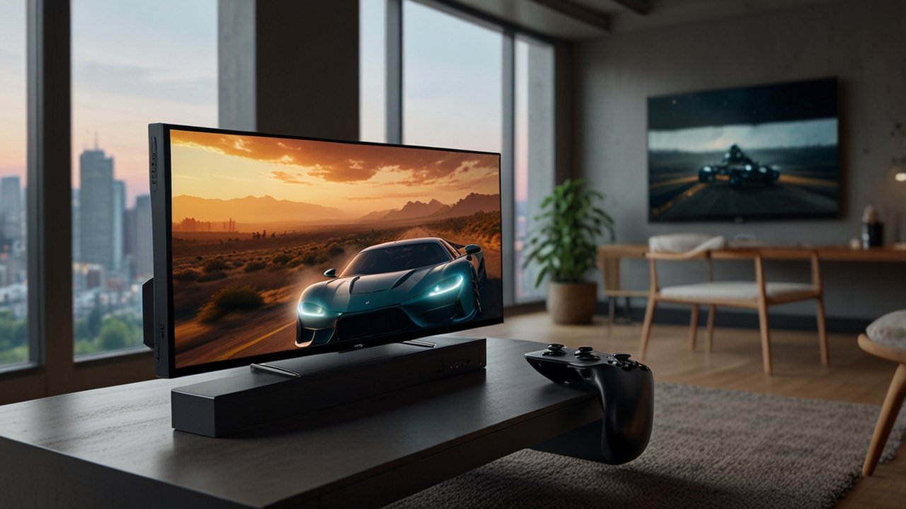 Nintendo Switch 2 console transforming between handheld and docked configuration with enhanced controller features