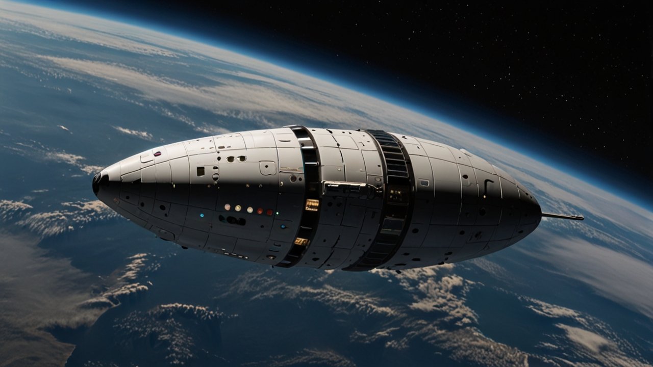 Orbital Tourism spacecraft carrying civilian passengers into Earth orbit for recreational space experience