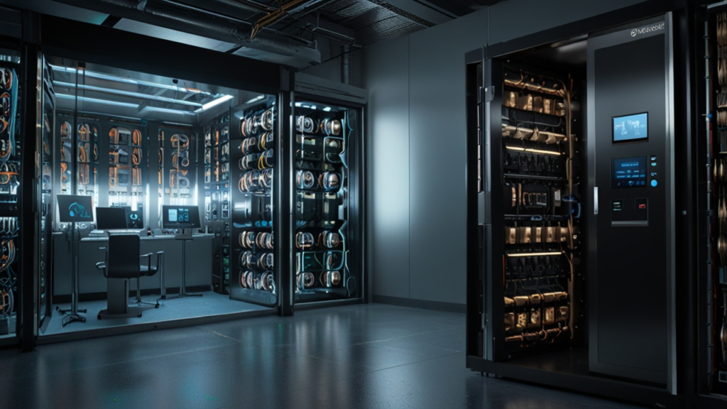 Quantum Computing processor showing superposition-based calculation capabilities with advanced qubit architecture visualization