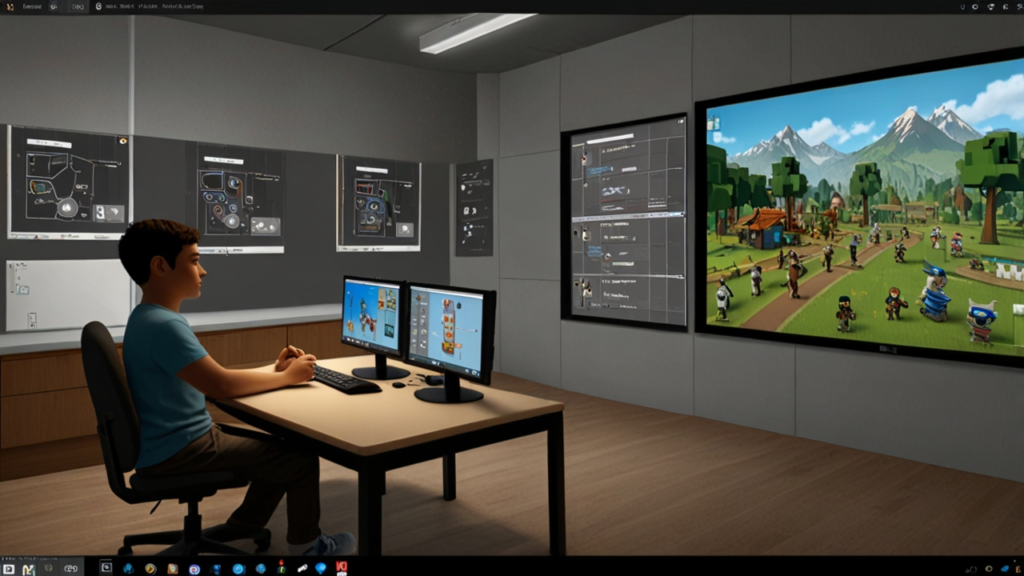 Roblox gaming environment showing user-created world with multiple players interacting through customized avatars