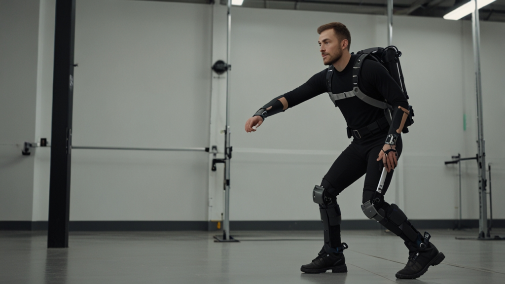 Robotic Exoskeleton supporting human movement with powered mechanical frame