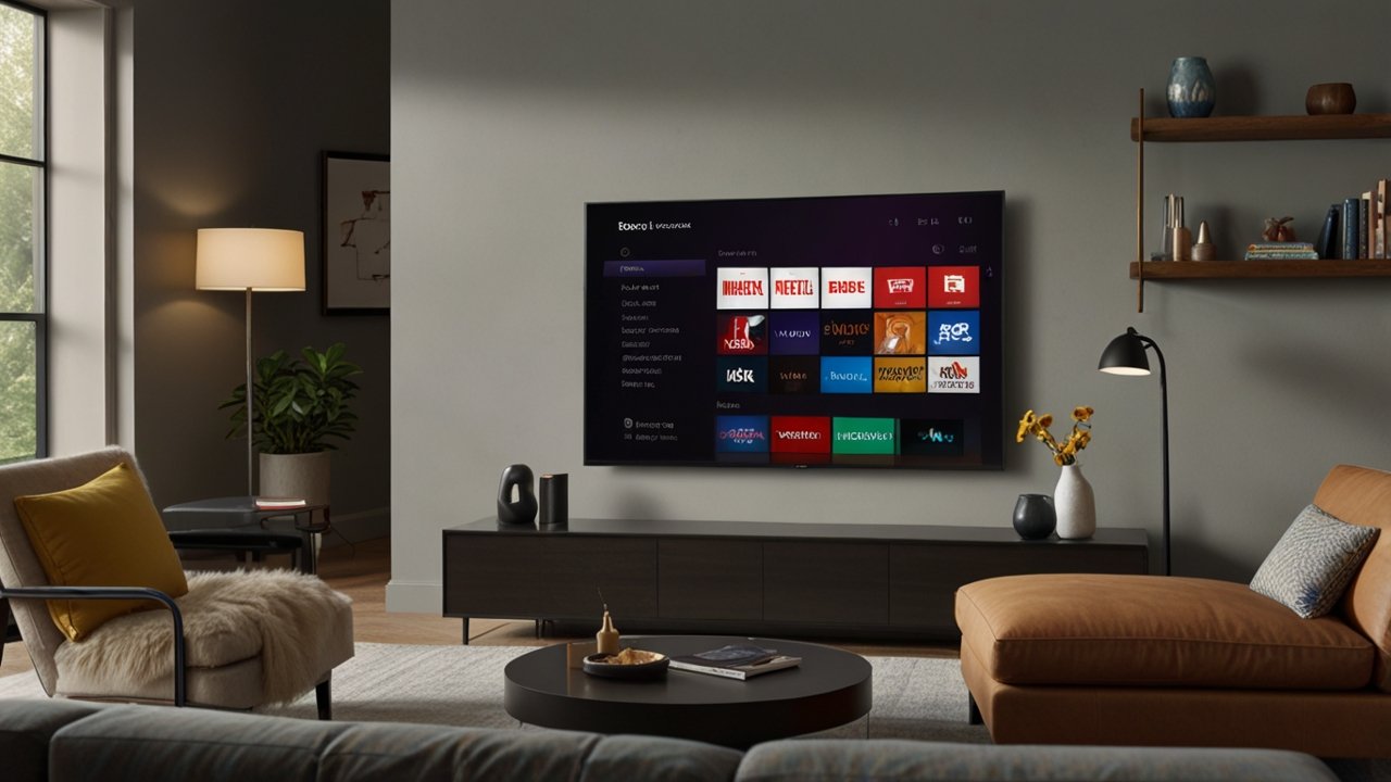 Roku interface showing streaming content discovery platform with integrated service aggregation and personalized recommendations