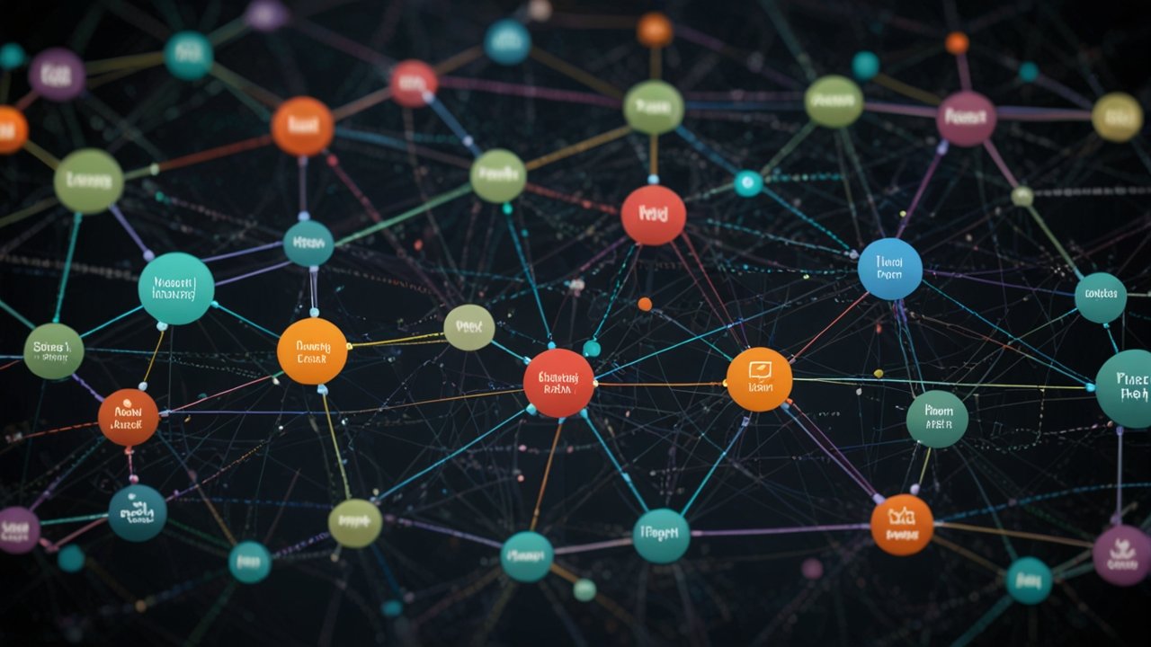 Semantic Web technology connecting related concepts through knowledge graphs with machine-readable relationships
