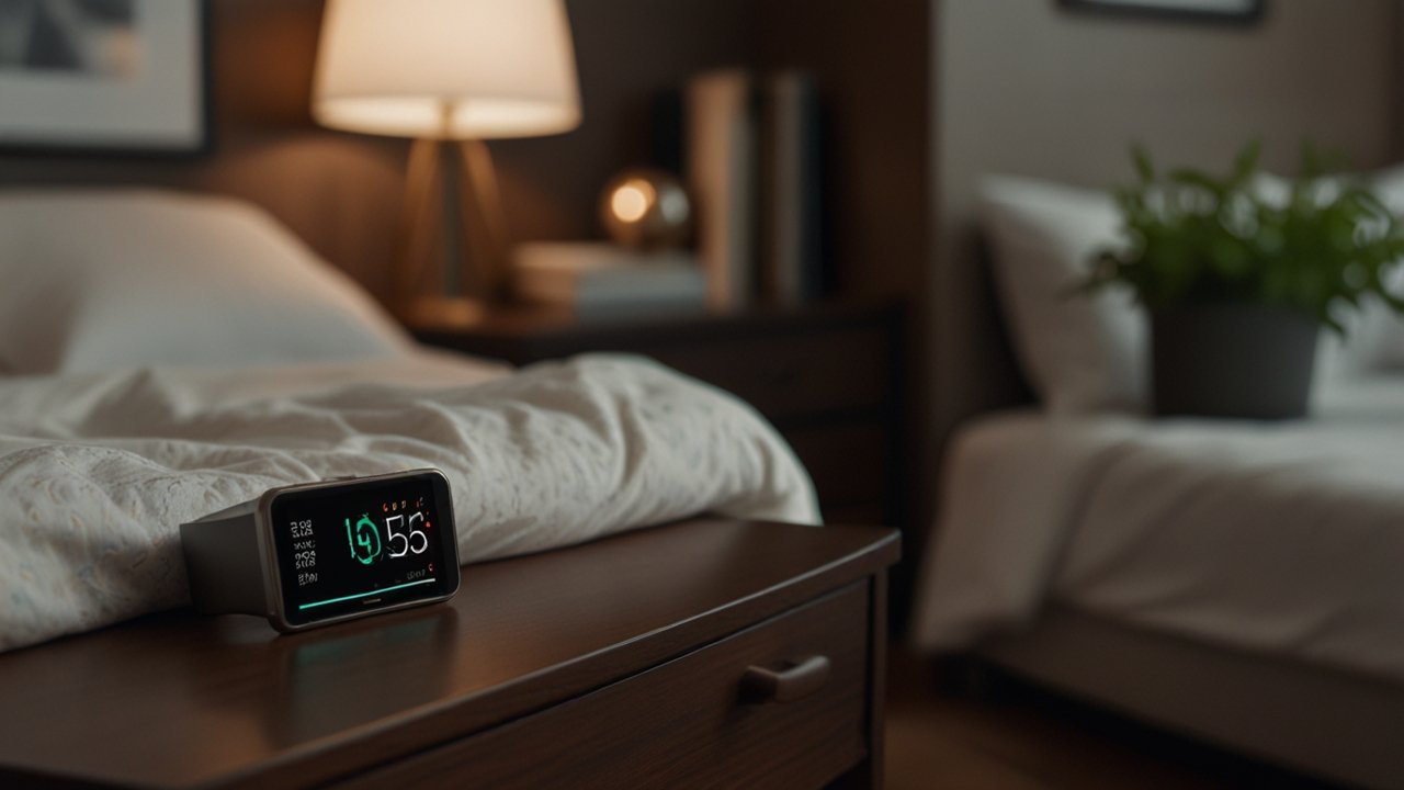 Sleep Ring device monitoring sleep patterns through minimal form factor with comprehensive biometric tracking capabilities