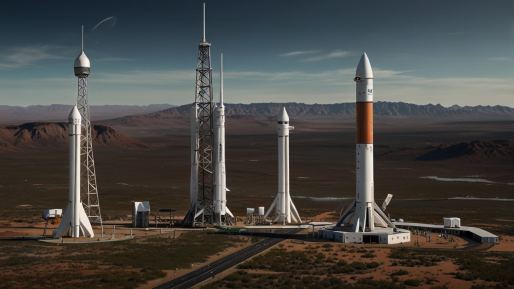 Space X rockets launching payloads to orbit with reusable first stages returning for precise landings on autonomous drone ships