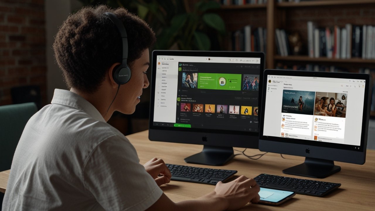 Spotify interface displaying personalized music recommendations with adaptive playback controls and collaborative features