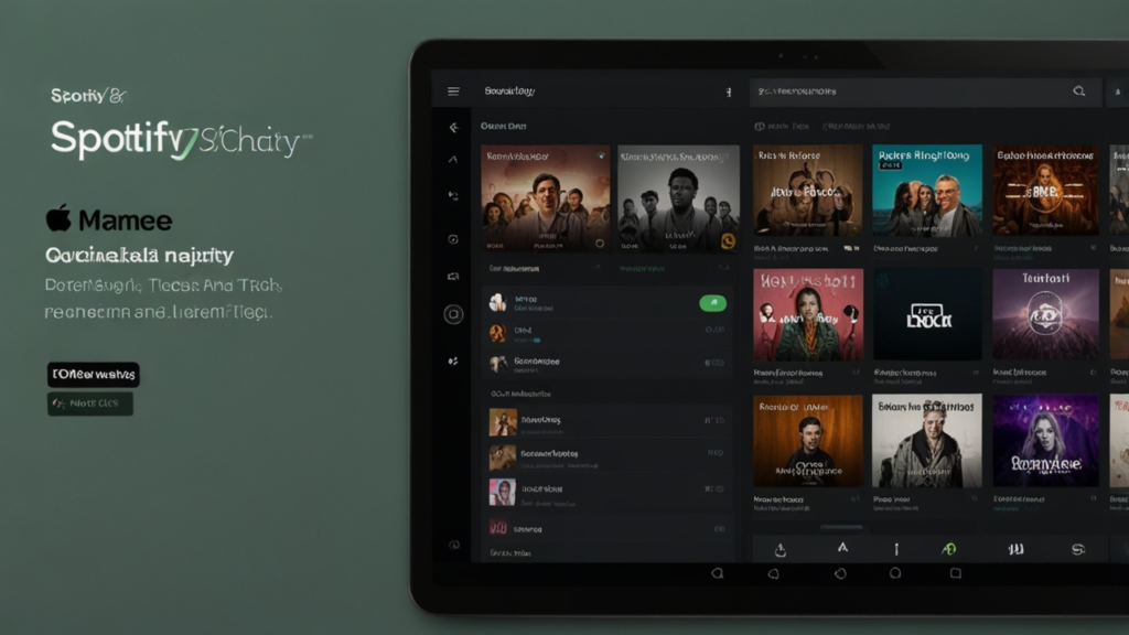 Spotify application showing personalized music recommendations with adaptive interface and comprehensive audio discovery tools