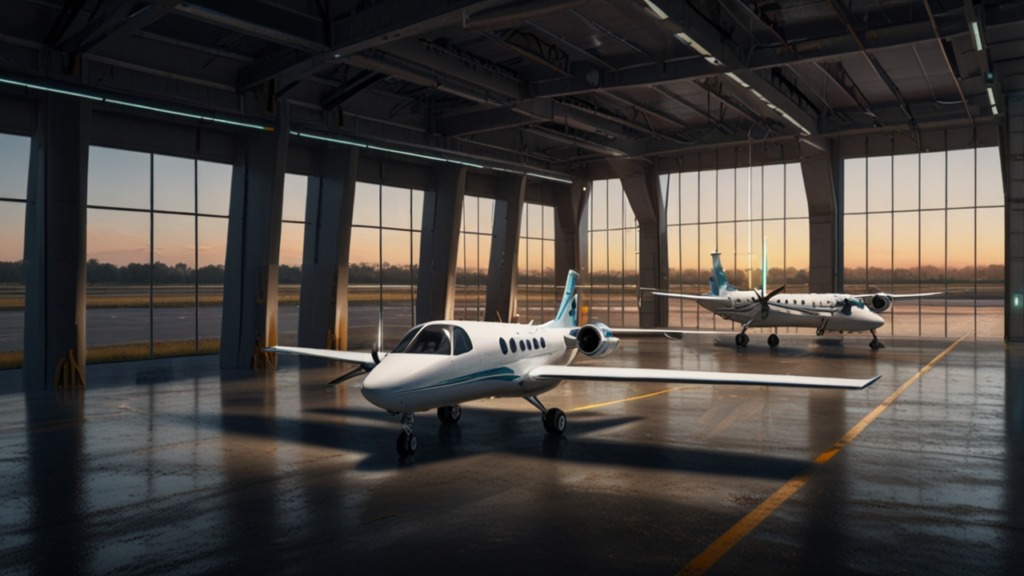 Sustainable Aviation electric aircraft with distributed propulsion system
