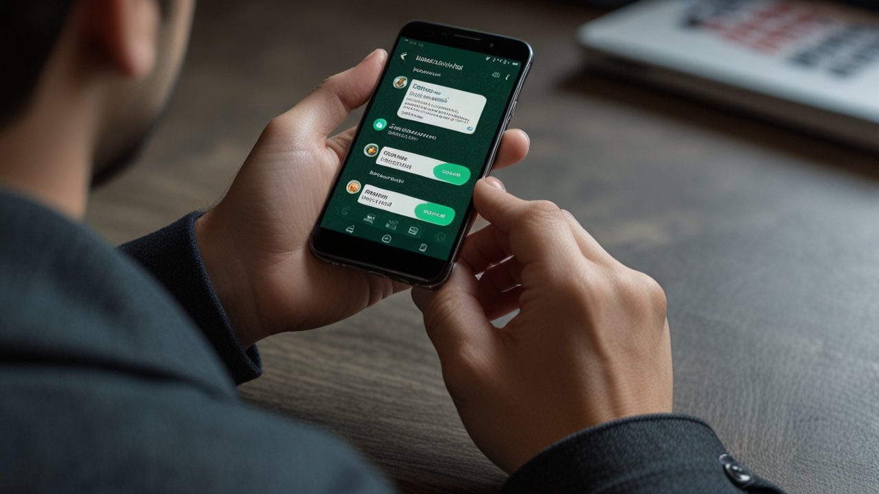 WhatsApp interface displaying encrypted messaging with real-time translation features and secure payment options