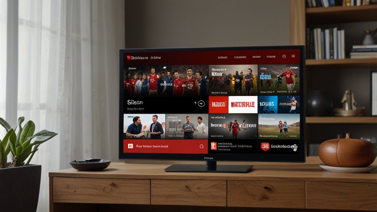 YouTube TV displaying live television channels with cloud DVR functionality and personalized recommendations