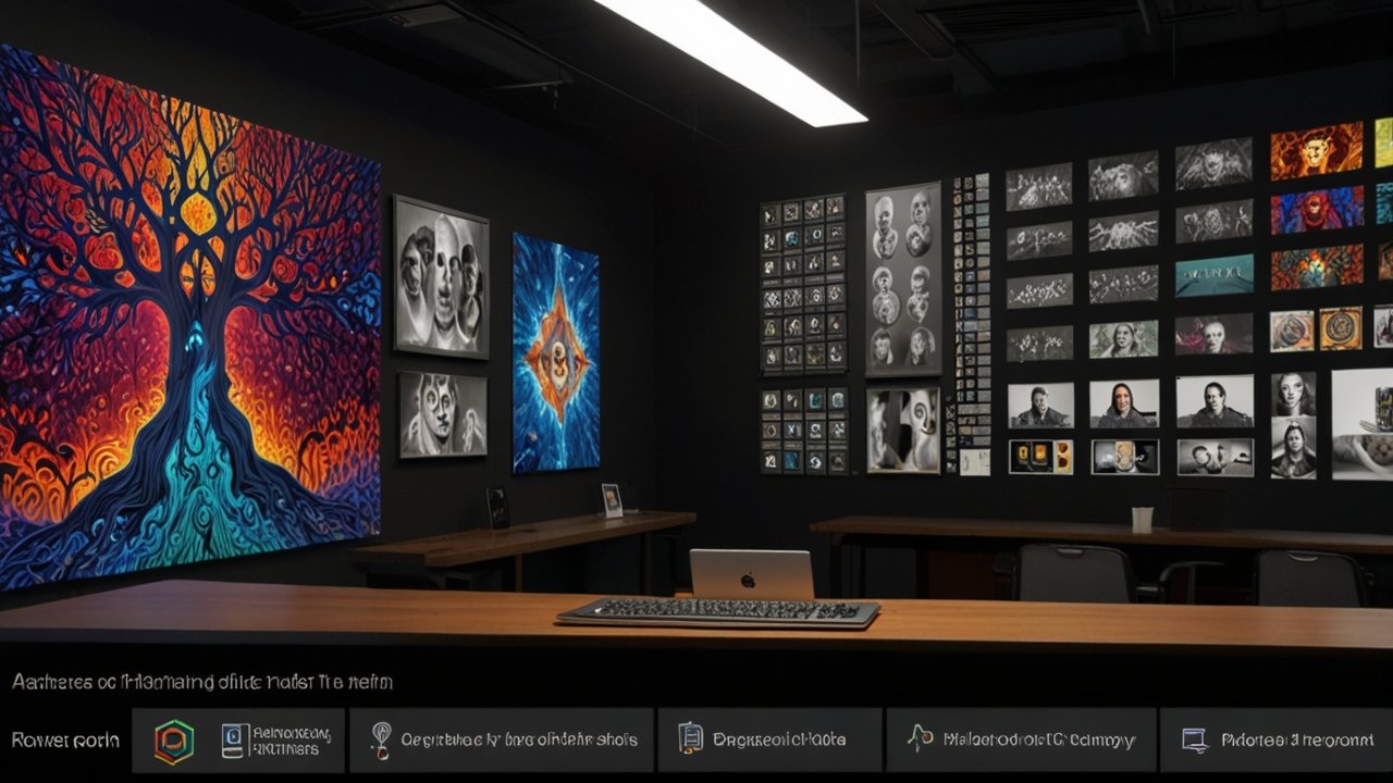AI image generator DALL E interface showing image creation and artificial creativity features