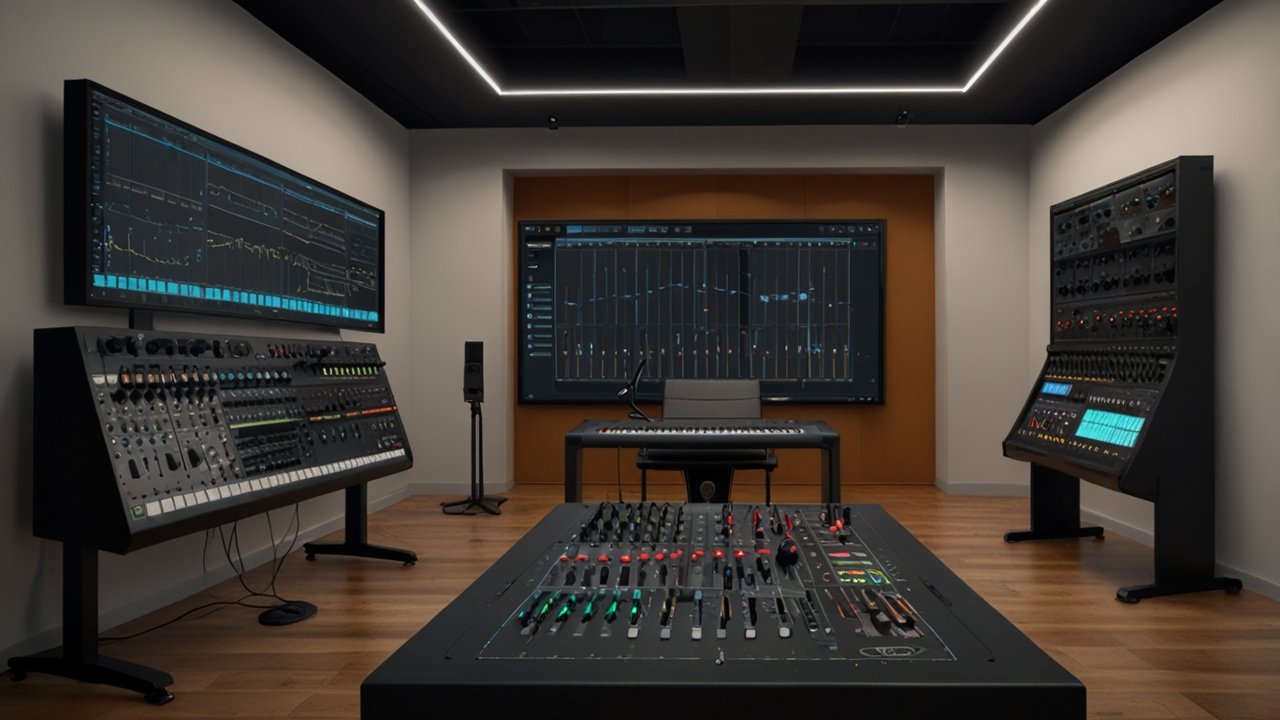 AI music interface showing music generation and artificial creativity capabilities
