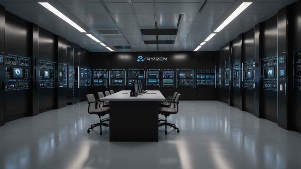 AMD Ryzen processors interface showing CPU technology and processor architecture