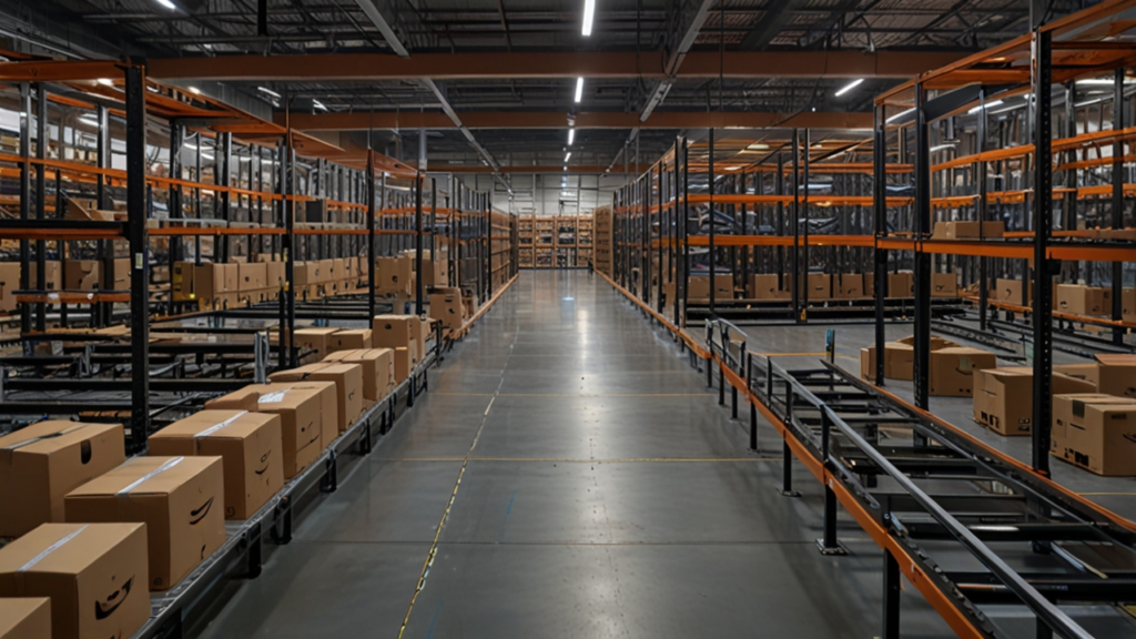 Amazon AI robotics interface showing robotic automation and warehouse technology
