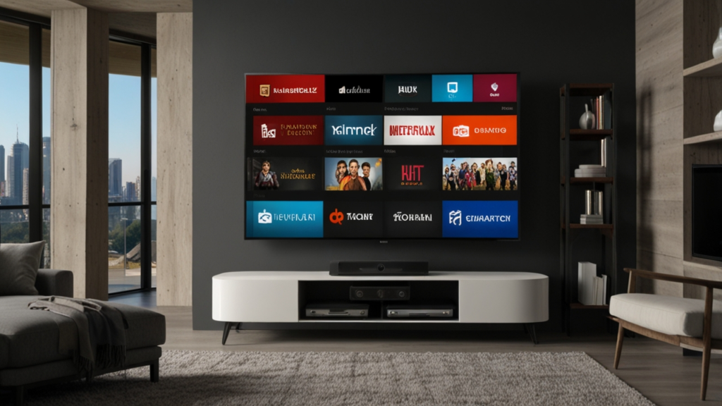 Android IPTV box interface showing streaming device and digital media capabilities