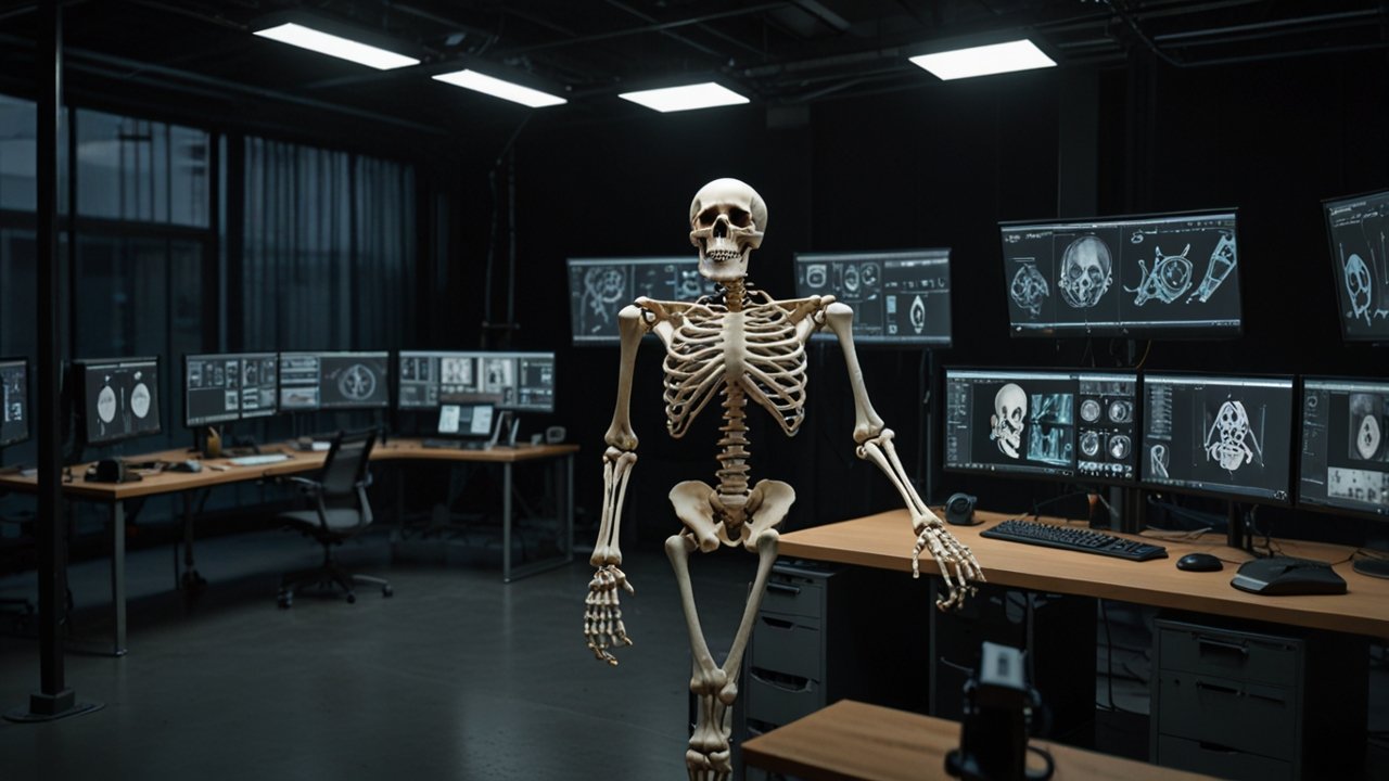 Animation rigging system creating skeletal frameworks for character movement