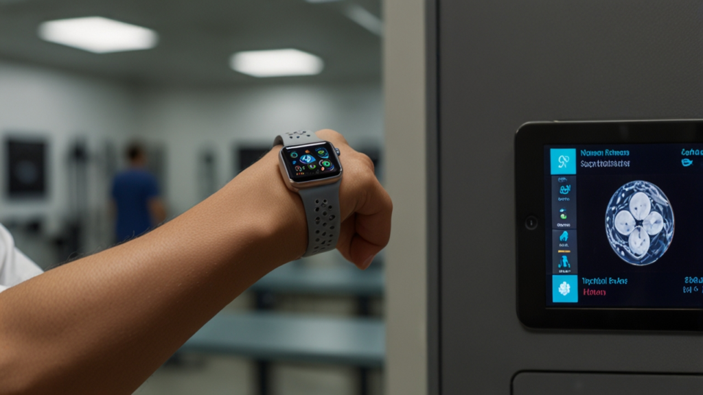 Apple Watch interface showing smartwatch technology and wearable device features