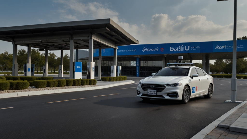 Baidu Apollo Go interface showing autonomous vehicles and self-driving car capabilities