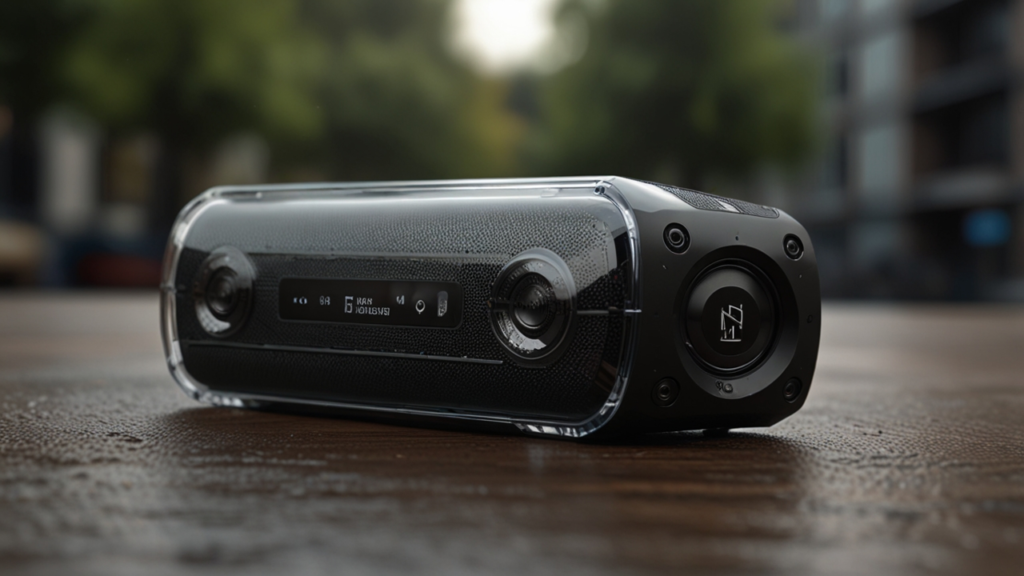 Bluetooth speakers displaying wireless audio technology with portable design and weatherproof construction